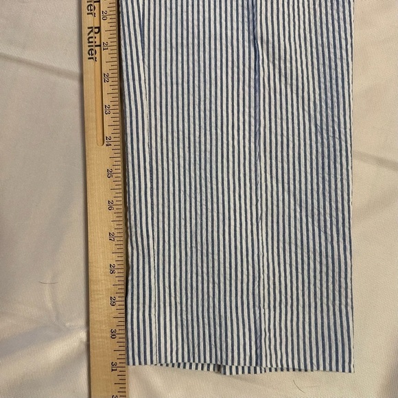 Britches By Samtex Seersucker Pant Mens Stripe Cotton Stretch Blue White W36 L32 - Picture 5 of 8